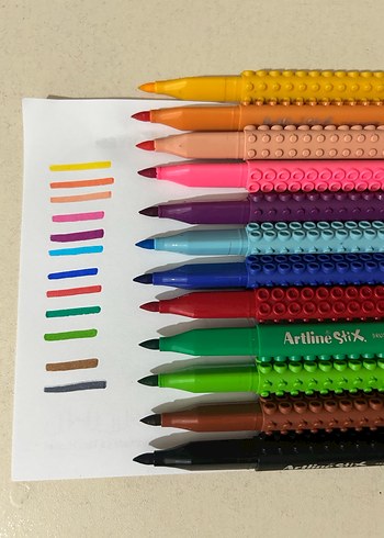 Artline StiX 12 Renk Fırça Uçlu Brush Marker - Görsel 4