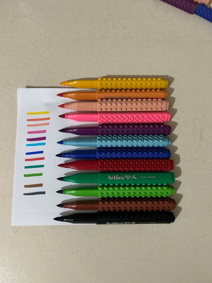 Artline StiX 12 Renk Fırça Uçlu Brush Marker - Görsel 3