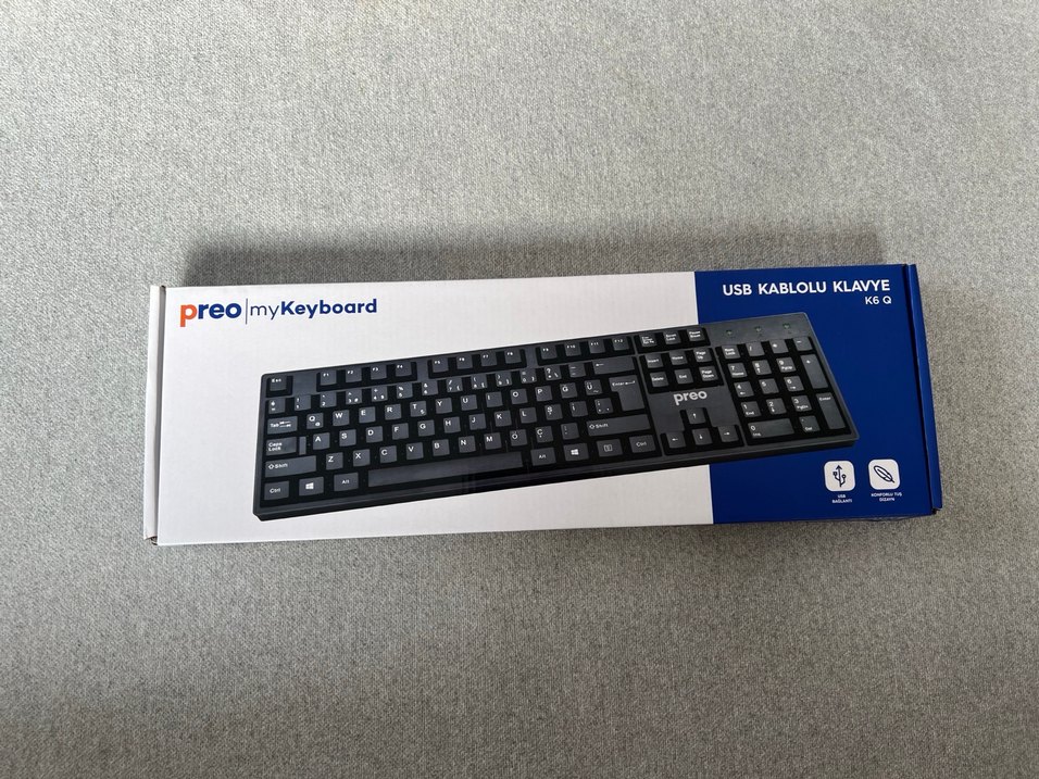 Preo K6Q Kablolu Gri Klavye - Görsel 2