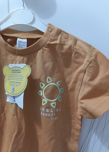 LC Waikiki Düğmeli Kahverengi Erkek Çocuk Tişört