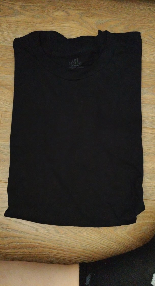 Siyah Basic Bisiklet Yaka Tişört — görsel 3/3