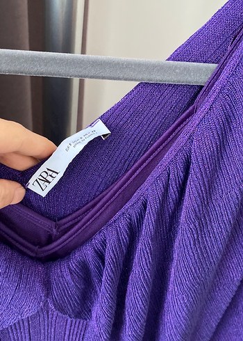 Mor V Yaka Uzun Salaş Bohem Elbise - Görsel 7