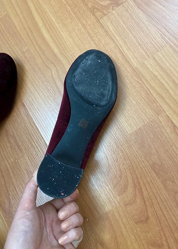 Bordo Süet Dolgu Topuk Kadın Stiletto - Görsel 4