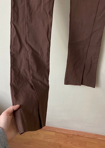 Kadın Kahverengi Midi Kumaş Pantolon - Görsel 4