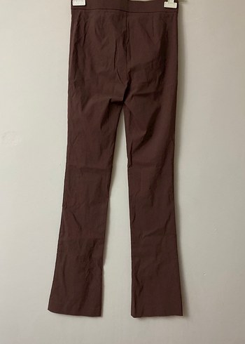 Kadın Kahverengi Midi Kumaş Pantolon - Görsel 3