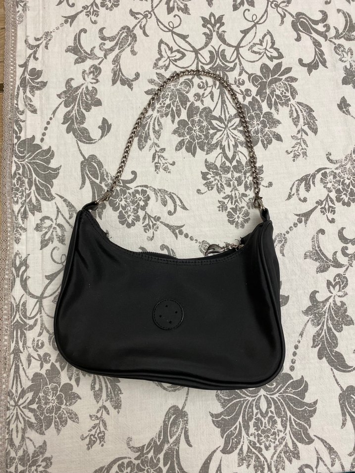 Zincir Detaylı Siyah Deri Kadın Çanta - Görsel 2