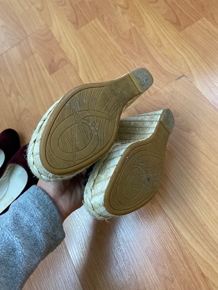 Kadın Siyah Dolgu Topuklu Sandalet - Görsel 3