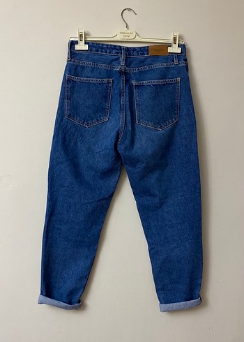 Lacivert Bol Kesim Midi Kot Pantolon - Görsel 3