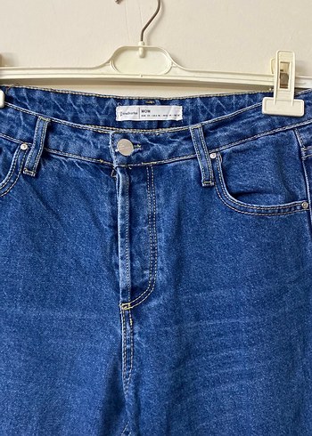 Lacivert Bol Kesim Midi Kot Pantolon - Görsel 2