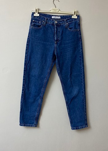 Lacivert Bol Kesim Midi Kot Pantolon - Görsel 5