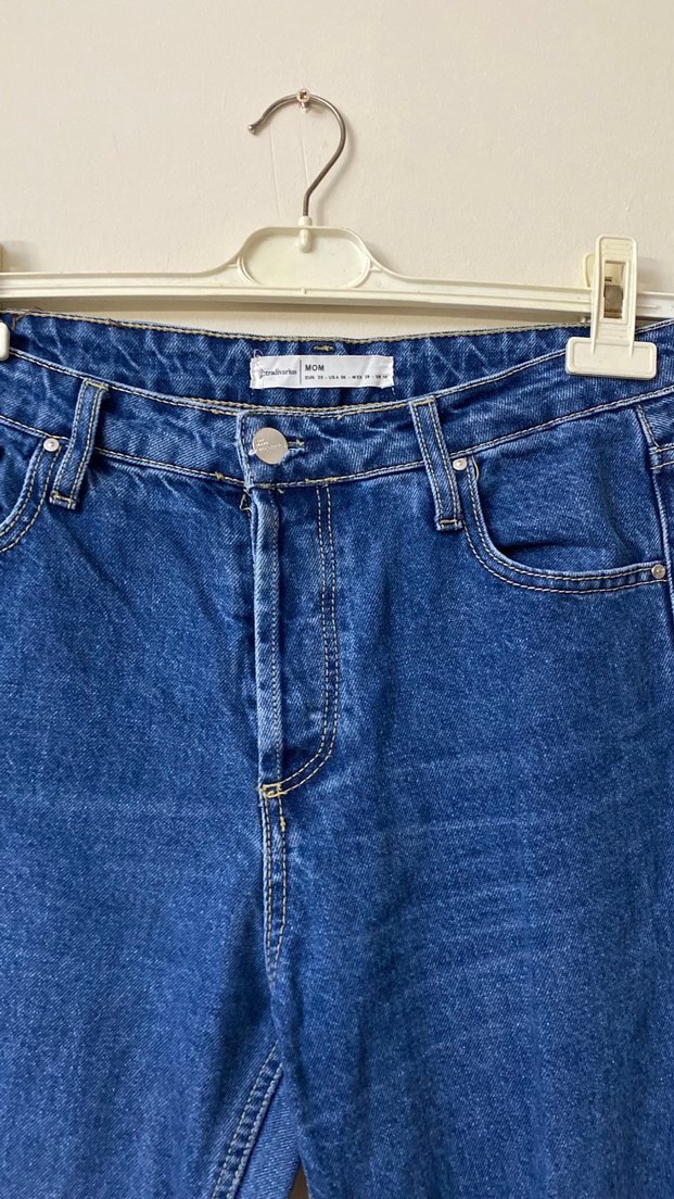 Lacivert Bol Kesim Midi Kot Pantolon - Görsel 2