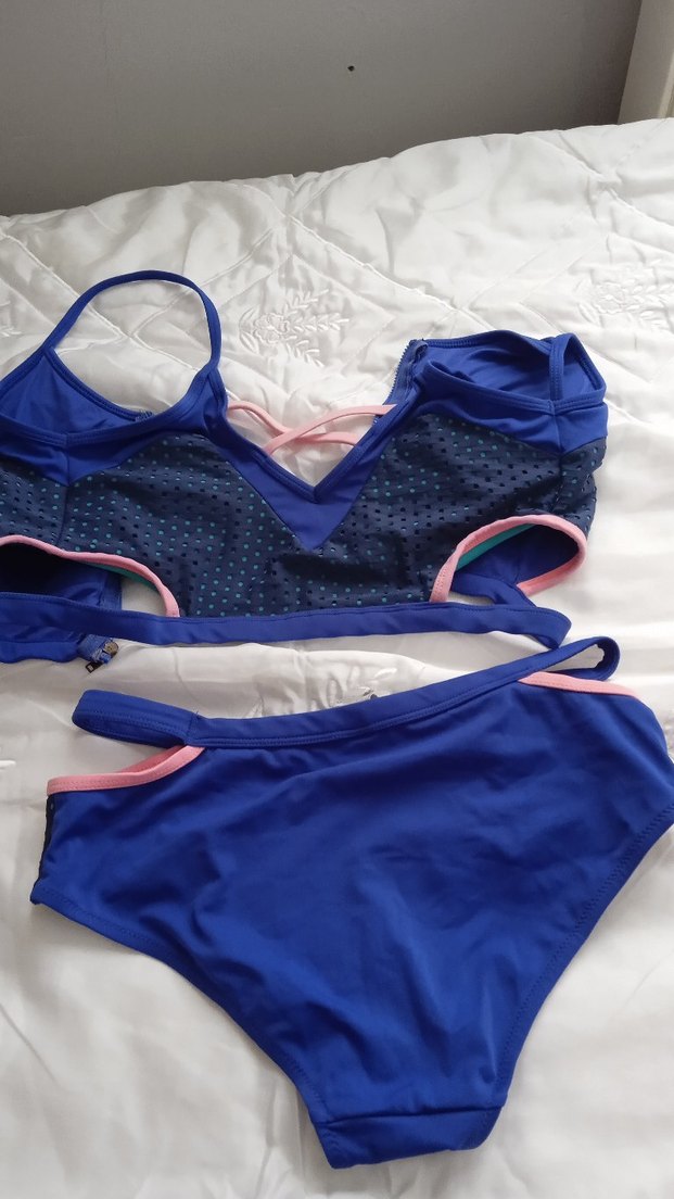 Mavi halter bikini takımı - Görsel 4