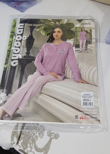 Aydoğan lila Uzun Kollu Rahat Kadın Pijama Takımı - Görsel 6