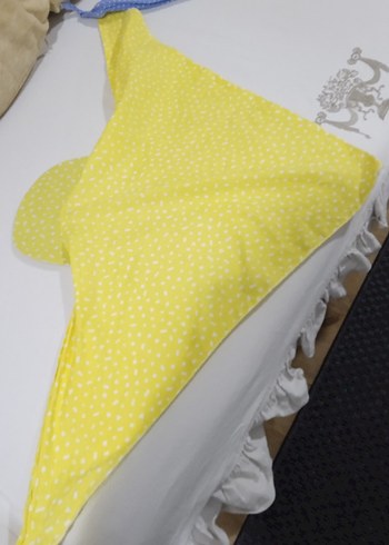 Sarı ve mavi Puantiyeli  şapka - Görsel 5