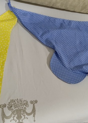 Sarı ve mavi Puantiyeli  şapka - Görsel 6