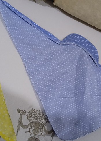 Sarı ve mavi Puantiyeli  şapka - Görsel 7