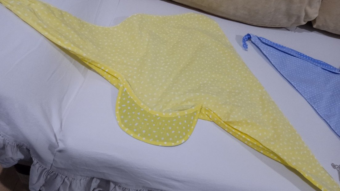 Sarı ve mavi Puantiyeli  şapka - Görsel 4