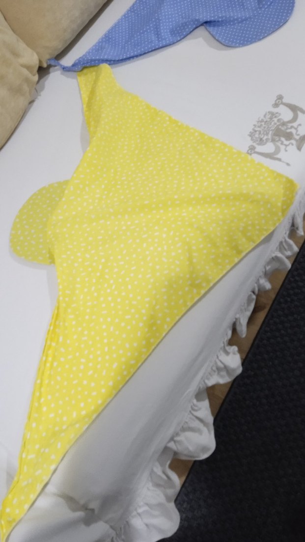 Sarı ve mavi Puantiyeli  şapka - Görsel 5