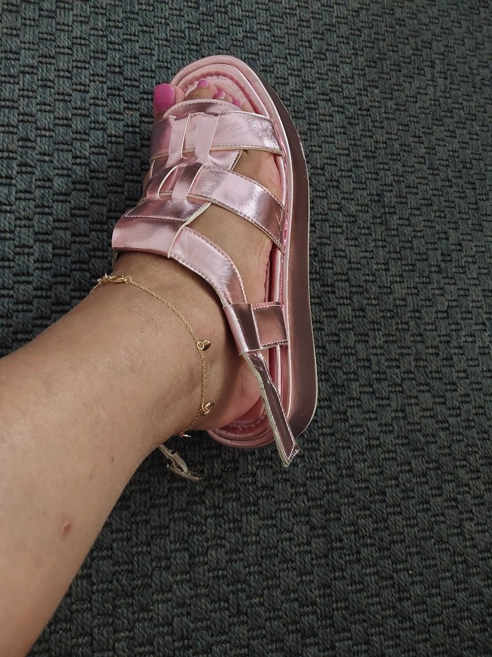 Pembe Platform Topuklu Sandalet - Görsel 4