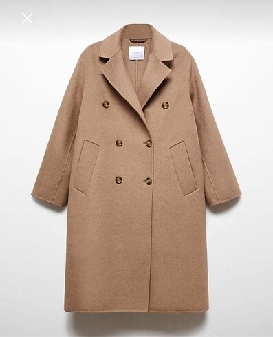Mango El yapımı Oversize Yün Palto