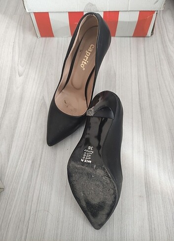 36 Beden siyah Renk Siyah dik topuk stiletto