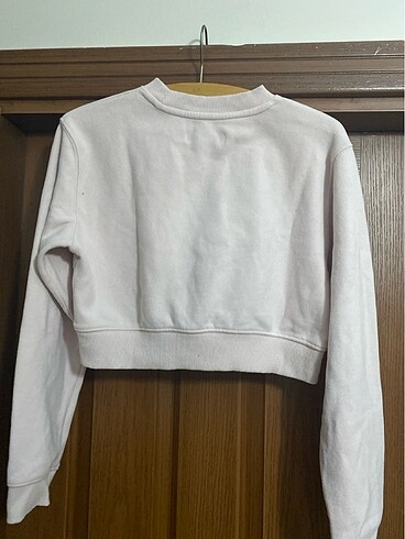 Mango Wwf market sugar glide pembe crop sweatshirt - s beden