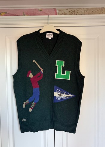 Lacoste V Yaka Triko Yelek