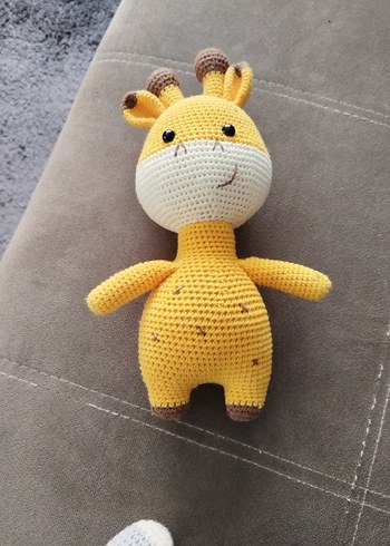 Sarı Örgü Zürafa Peluş Oyuncak