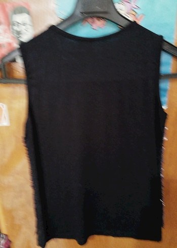 Mor Payetli Kolsuz Kız Yeleği - Görsel 2