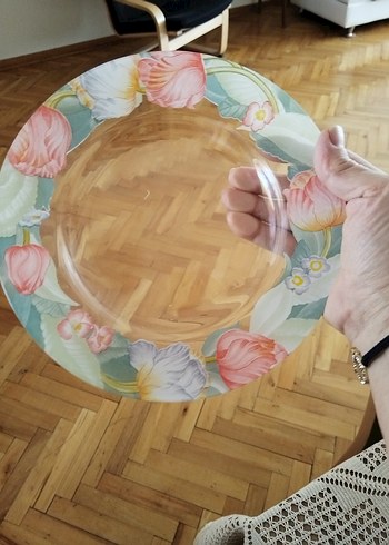 Çiçek Desenli Çok Renkli Tabak Seti - Görsel 3