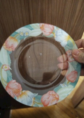 Çiçek Desenli Çok Renkli Tabak Seti - Görsel 2