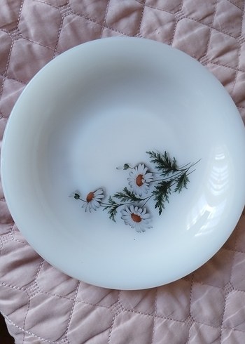 Pastel Çiçek Desenli Beyaz Tabak Seti - Görsel 3