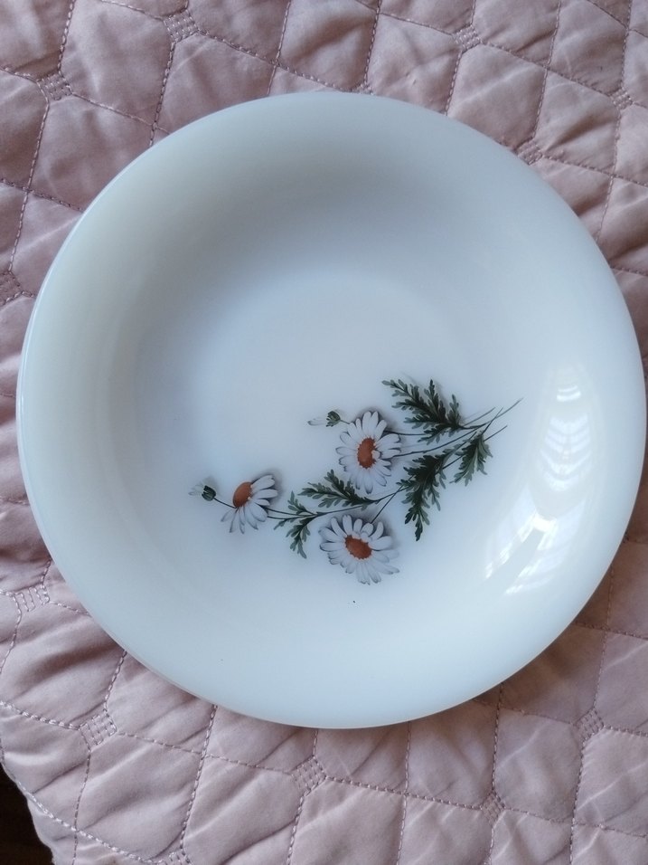 Pastel Çiçek Desenli Beyaz Tabak Seti - Görsel 3