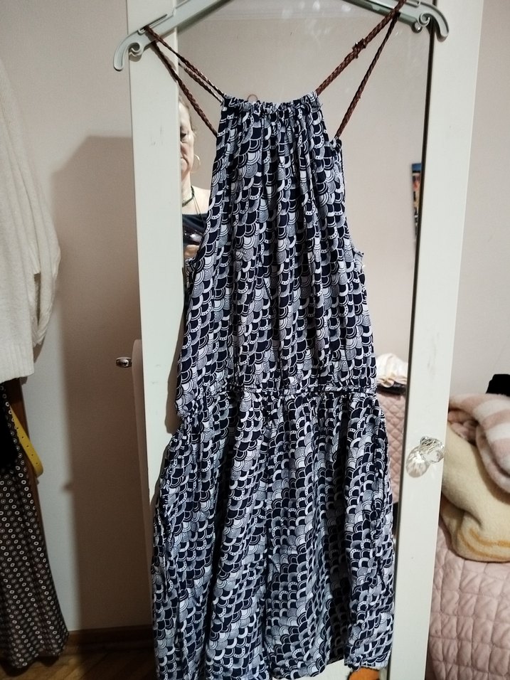 Gri Bağlamalı Bohem Mini Tulum - Görsel 2