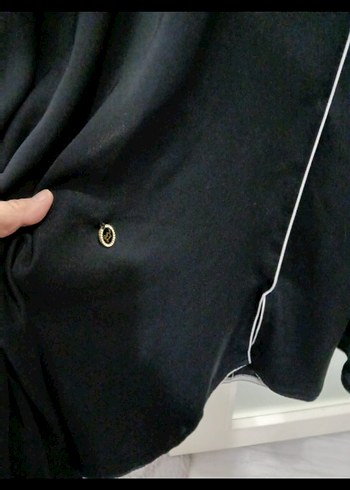 Uzun Siyah Kadın ferace - Görsel 2