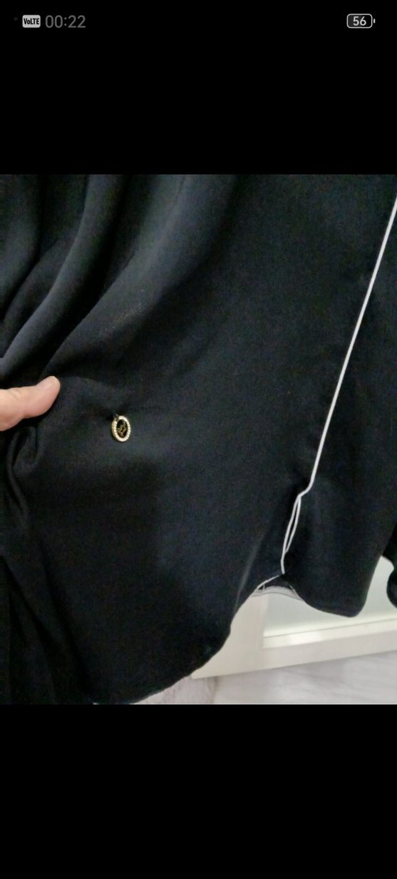 Uzun Siyah Kadın ferace - Görsel 2