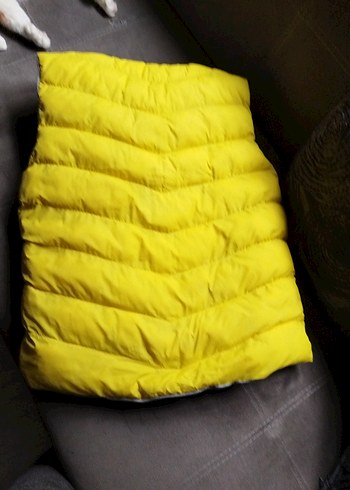 Sarı Kapitone Fermuarlı Erkek Çocuk Yelek - Görsel 2