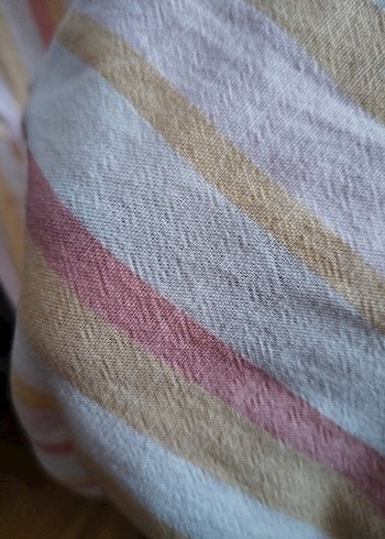 Pembe Çizgili Bohem Kız Elbisesi - Görsel 5