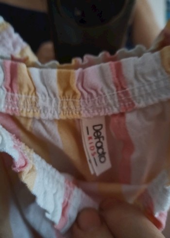 Pembe Çizgili Bohem Kız Elbisesi - Görsel 2