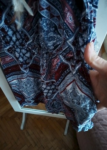 Bohem Çok Renkli Kısa Tulum Püsküllü - Görsel 4