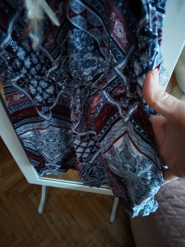 Bohem Çok Renkli Kısa Tulum Püsküllü - Görsel 4