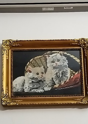 Parlak Altın Renkli el işi işleme vintage - Görsel 4