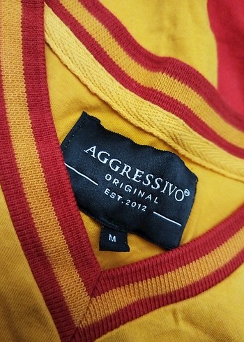 Sarı Kırmızı V Yaka Erkek Polo Tişört - Görsel 3