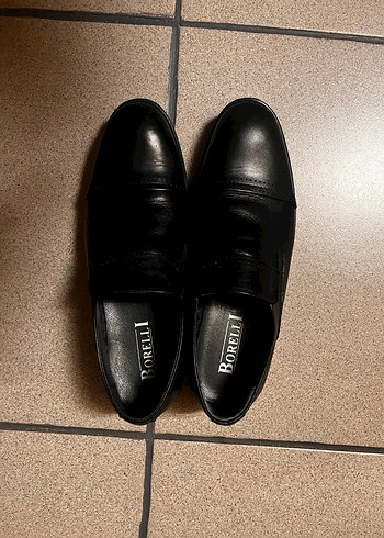Diğer Borelli Siyah Deri Klasik Slip On Ayakkabi
