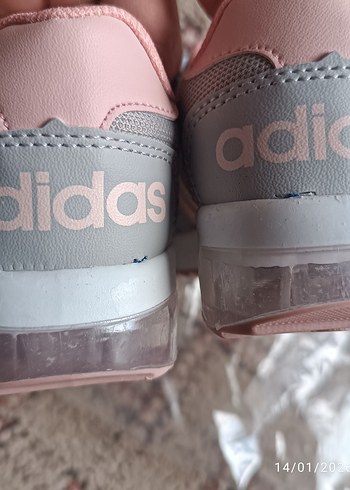 Kız Çocuk Gri Adidas Spor Ayakkabı Velcro - Görsel 6