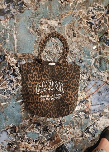 Diğer Leopar Desenli Ganni Mini El Cantasi