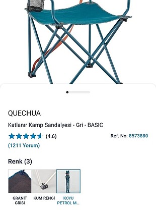 Decathlon Quechua Kamp Sandalyesi