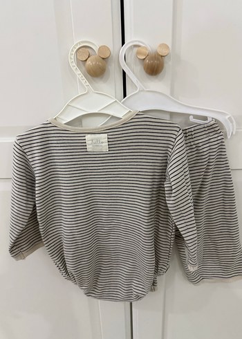 H&M Bej Çizgili Takım - Görsel 4