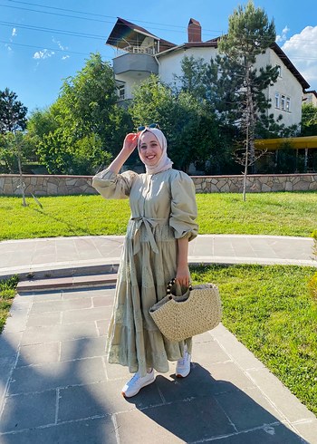 Zara Bohem Etnik Desenli Uzun Pamuklu Elbise