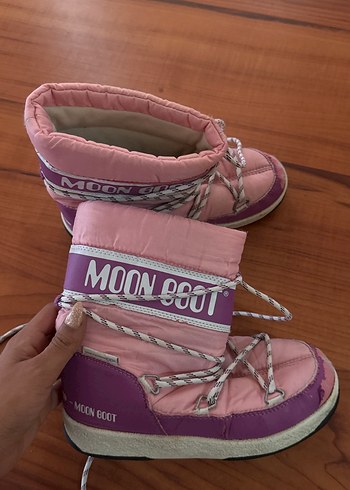 Moon Boot  Pembe Mor Kar Botu